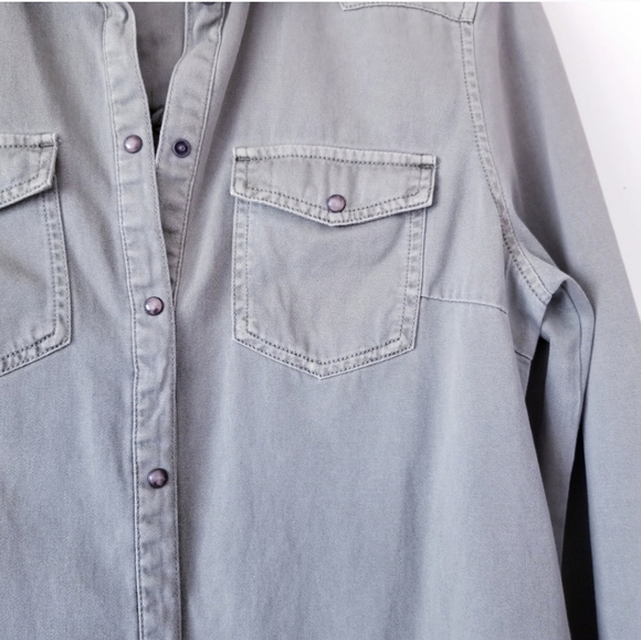 Sanctuary Olive Embroidered Button Down Si… - Picture 6 of 7